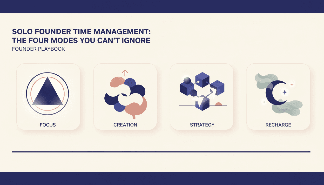 Solo Founder Time Management: The Four Modes You Can't Ignore