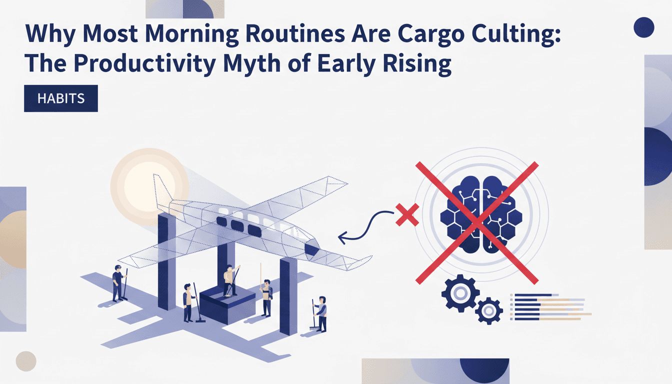 Why Most Morning Routines Are Cargo Culting: The Productivity Myth of Early Rising